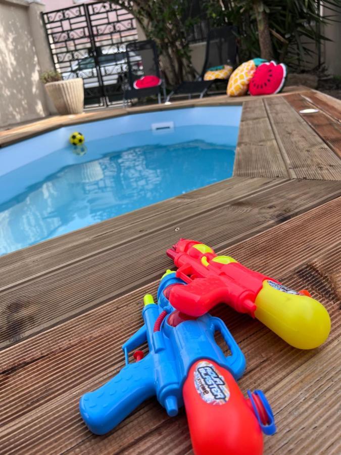 Charmante Maison Climatisee Avec Piscine Au Calme A Carcassonne Zewnętrze zdjęcie